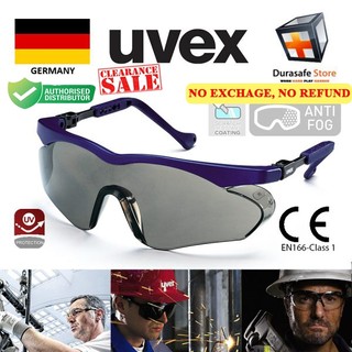 Kính bảo hộ UVEX 9197266 Skyper SX2 Gọng xanh Tròng Xám Đen Dark Grey Supravision HC-AF Len (kèm hộp)