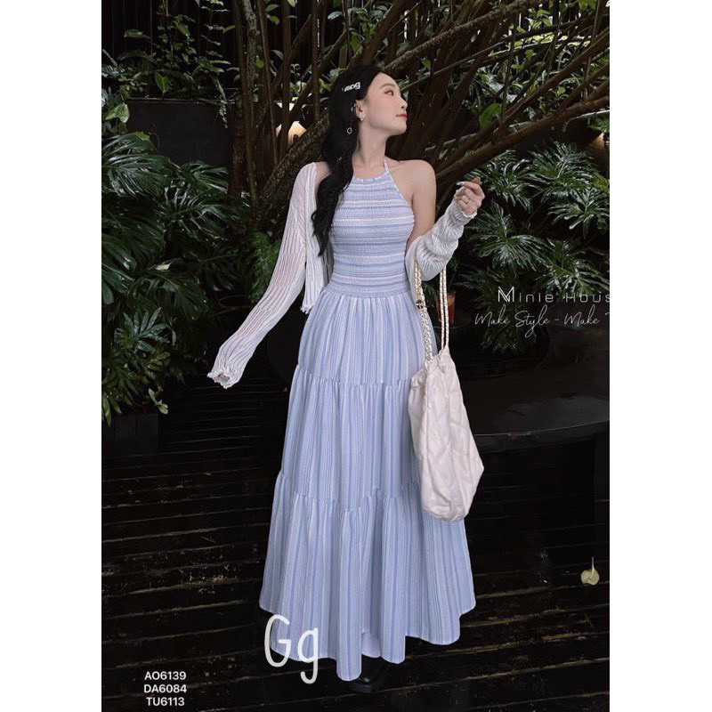 Đầm maxi đi biển kèm áo khoác TRIPBLE T DRESS - Free size