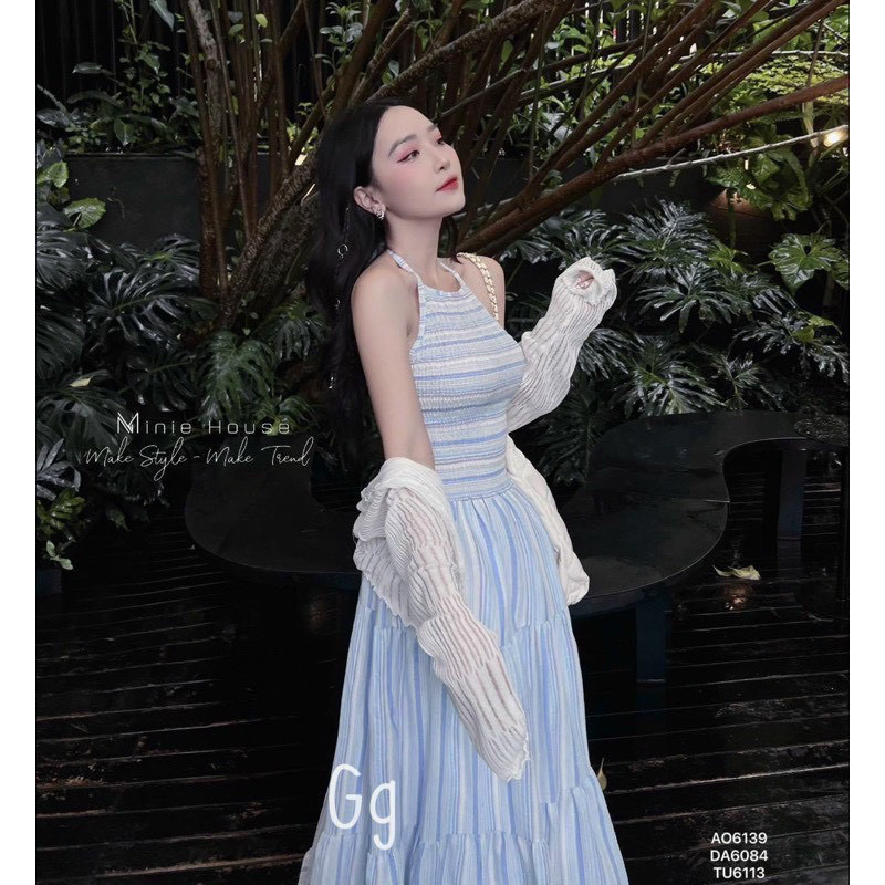 Đầm maxi đi biển kèm áo khoác TRIPBLE T DRESS - Free size