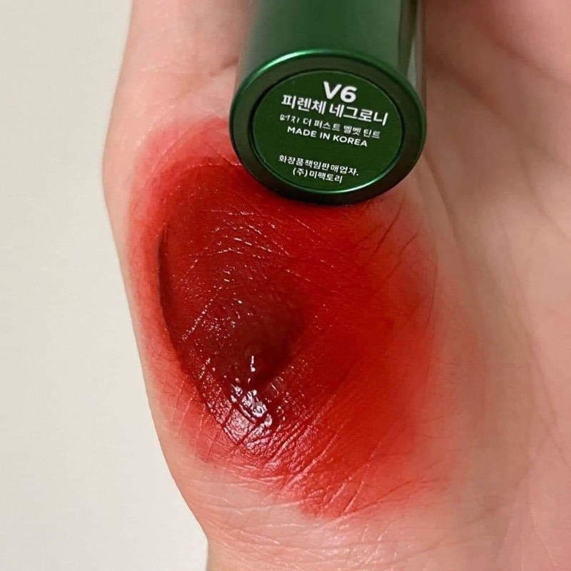 Son Kem Merzy Velvet Tint V6 ĐỎ GẠCH Ver Green