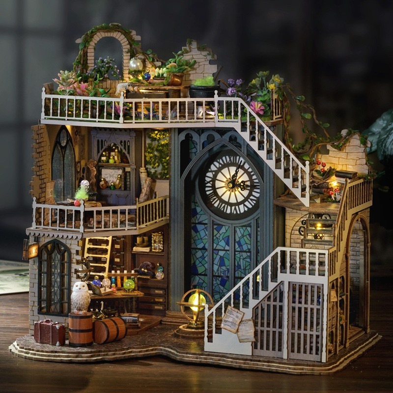 Mô hình nhà búp bê tự làm thu nhỏ Cuteroom ngôi nhà ma thuật magic house LV-003