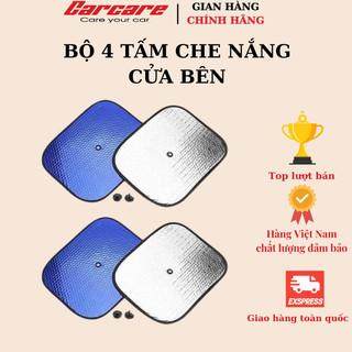 Bộ 4 tấm che nắng ô tô- màu xanh coban cách nhiệt hàng đẹp loại 1