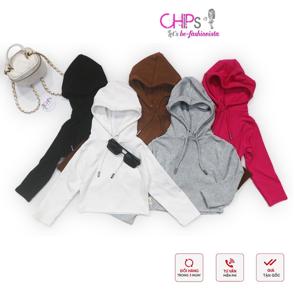 Áo Hoodie Dáng Croptop Thu Đông Phong Cách Hiện Đại Cho Bé Gái