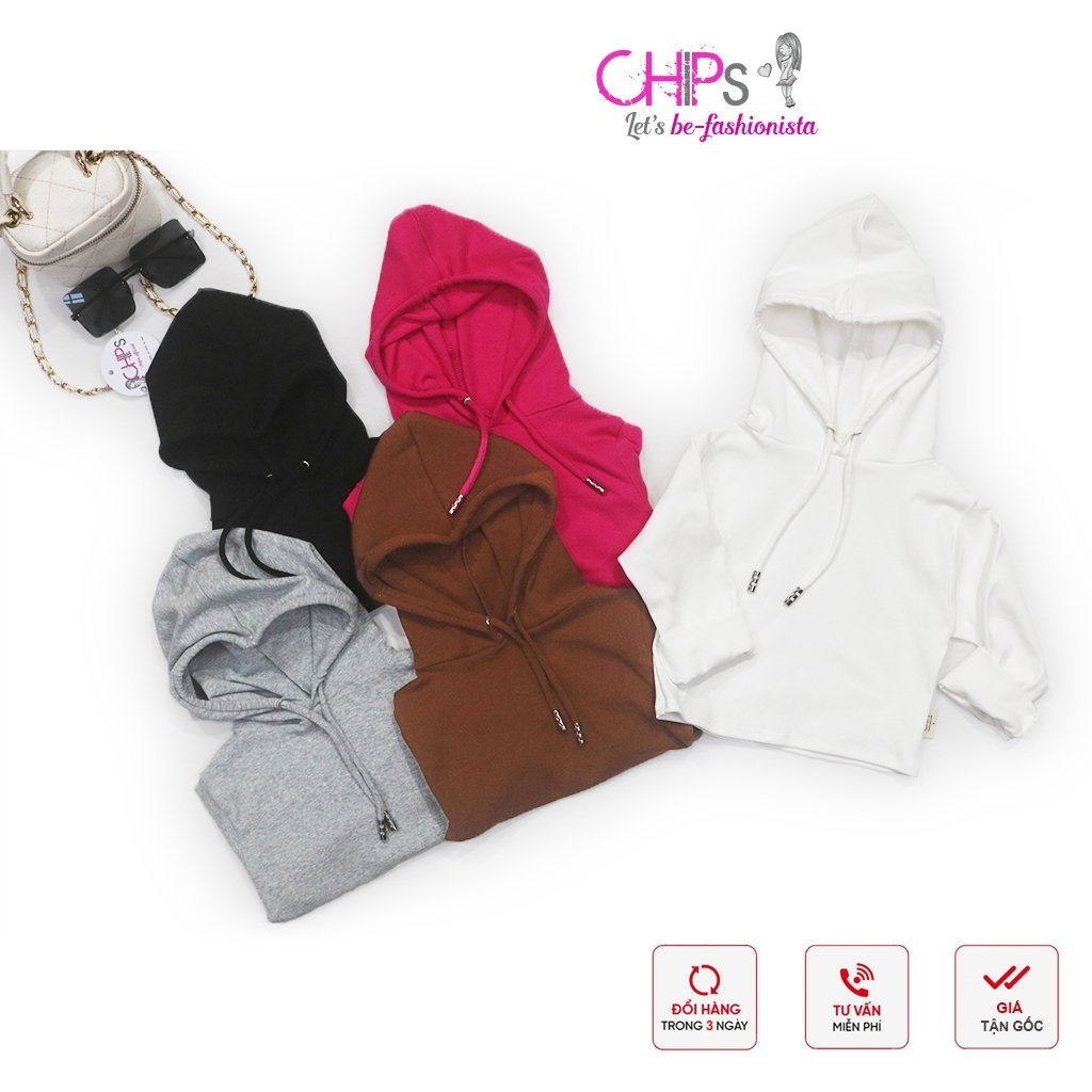 Áo Hoodie Dáng Croptop Thu Đông Phong Cách Hiện Đại Cho Bé Gái