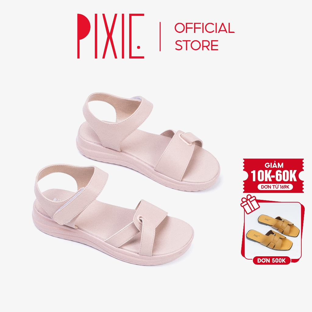 Giày Sandal Đế Xuồng 3cm Quai Dán H142- Pixie