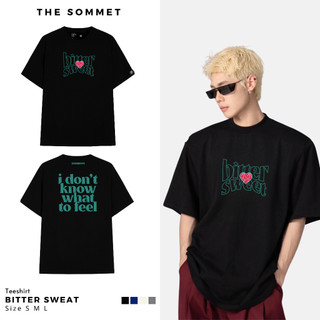 Áo thun unisex local brand the sommet màu đen oversize bitter sweet - tct06