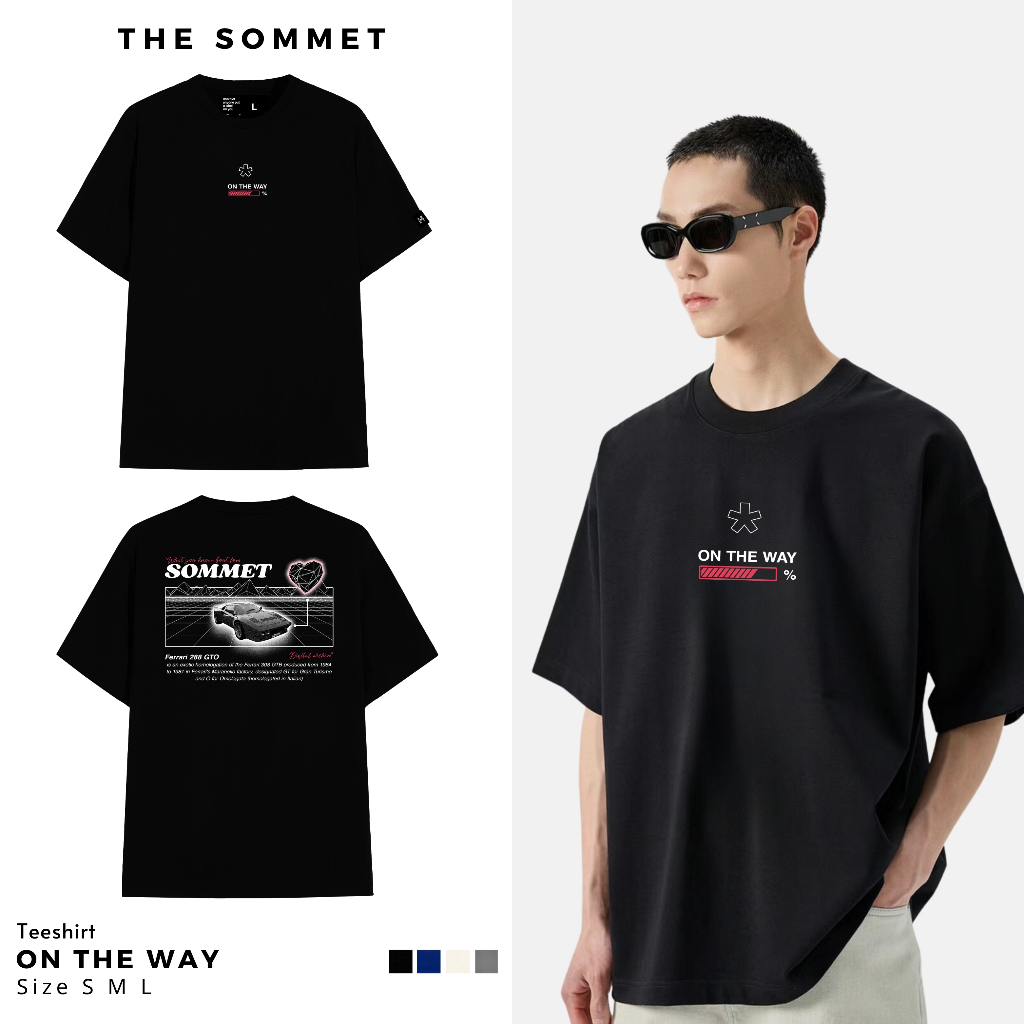 Áo Thun Unisex Local Brand The Sommet Màu Đen Oversize In Hình On the way - TGP06