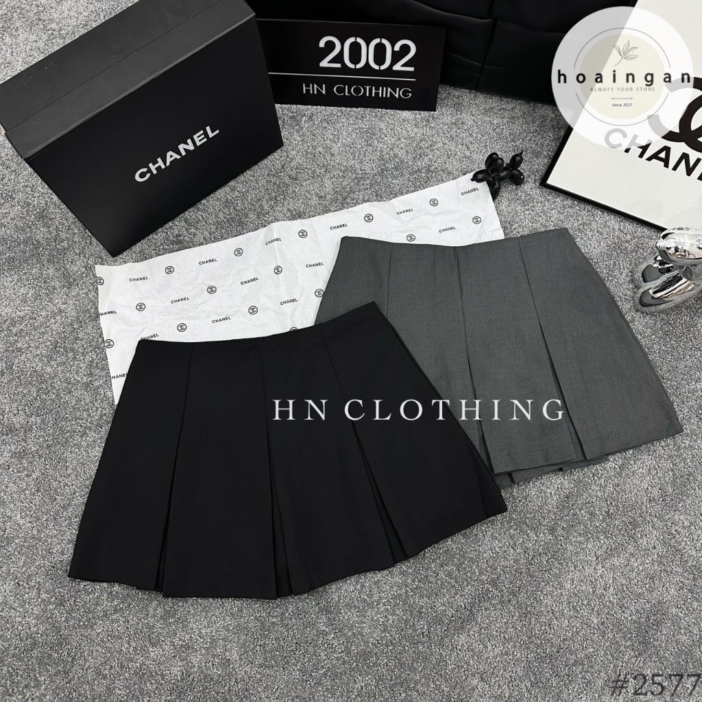  Chân váy ngắn xếp ly to basic HQ Mía QCCC QCL1 CV0122 #2577 