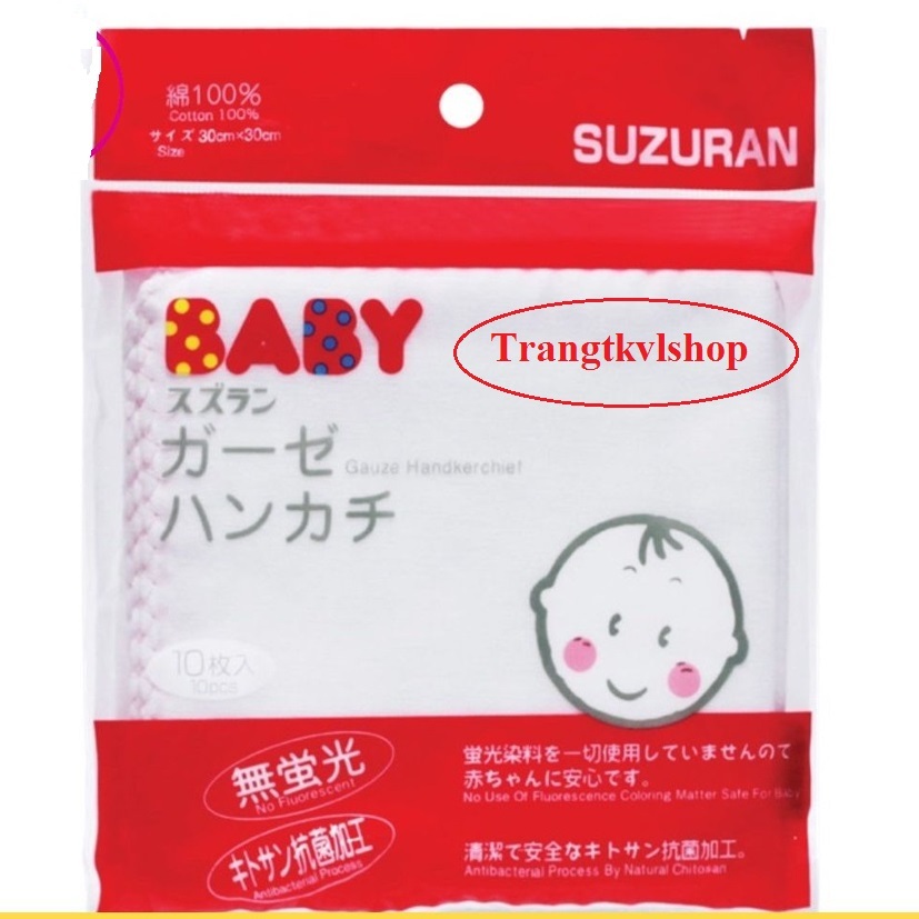 Khăn sữa Chitosan kháng khuẩn Suzuran Japan   - Nhật Bản