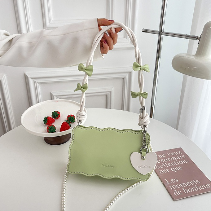 Túi tự đan S&B HANDMADE đeo vai da pu thắt nơ dây xoắn xinh xắn làm quà  bạn gái ý nghĩa