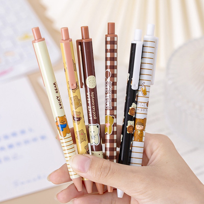 Bút bi gel bấm chú gấu dễ thương, đáng yêu