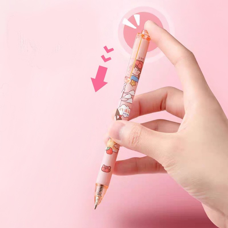 Bút bi gel bấm chú gấu dễ thương, đáng yêu