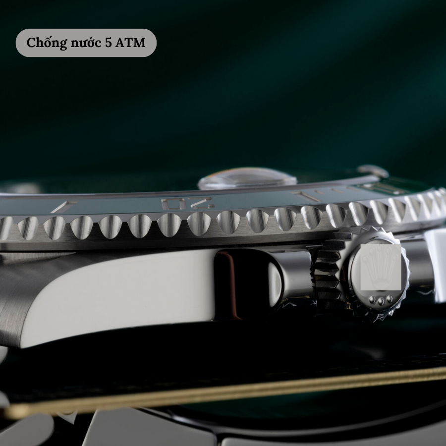 Đồng hồ cơ nam RLX Submariner Date 126610 vòng Benzel xoay, mặt kính Mineral, chống nước 5 ATM,dây thép đeo tay cao cấp