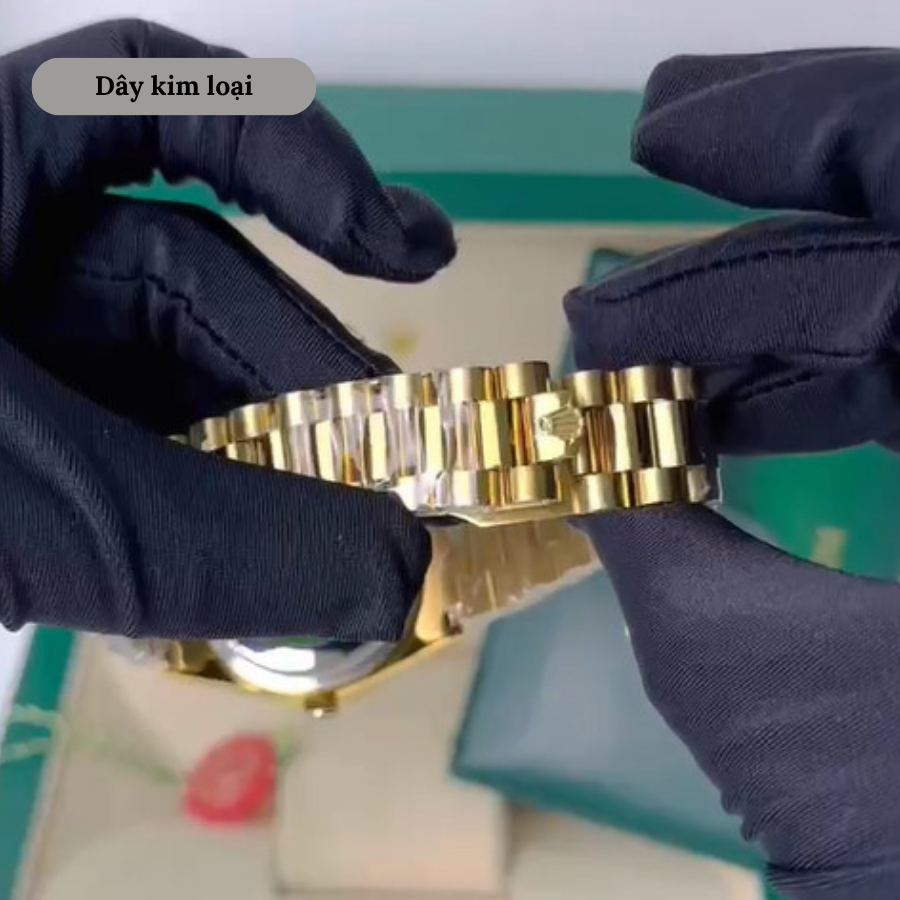 Đồng hồ nam RLX Cosmograph Daytona Yellow Gold 278288 mặt kính Mineral, chống nước 3 ATM,dây thép đeo tay cao cấp