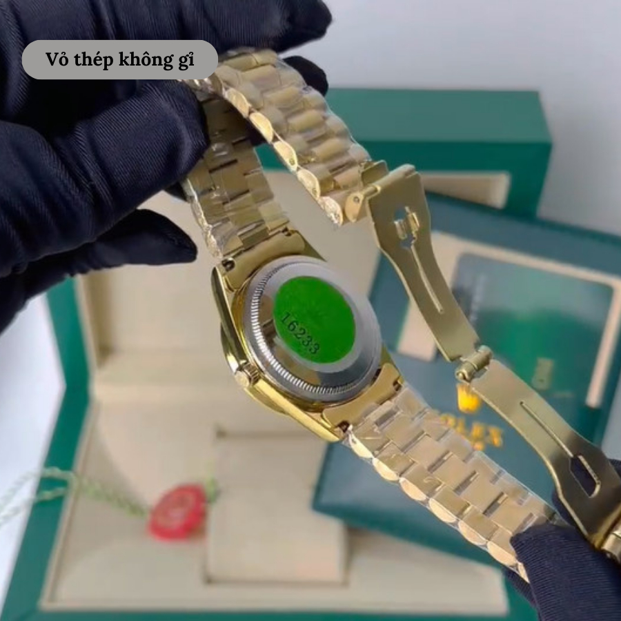 Đồng hồ nam RLX Cosmograph Daytona Yellow Gold 278288 mặt kính Mineral, chống nước 3 ATM,dây thép đeo tay cao cấp