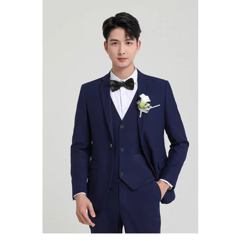Bộ Vest Nam Cao Cấp, Mẫu Thiết kế Cổ Ve Nhọn Bản To Túi Ốp Ngoài, Dáng Áo 1 Cúc Trẻ Trung Sang Trọng