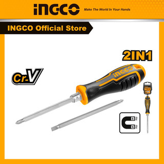 Tua vít 2 đầu ingco akisd0201 ph2+sl6