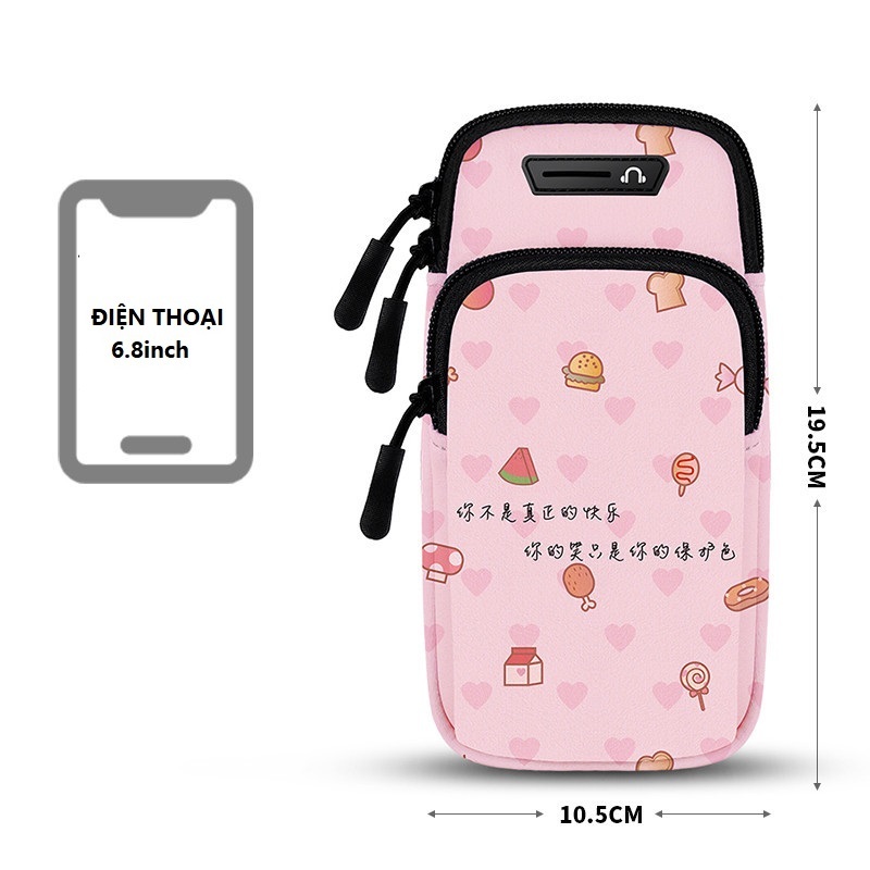 Túi Đeo Cánh Tay Đựng Điện Thoại Dễ Thương-Đai Đeo Đựng Điện Thoại Chạy Bộ, Tập Gym, Tập Thể Thao Cao Cấp