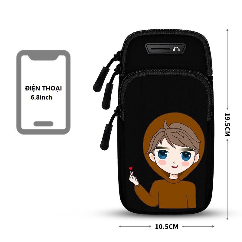 Túi Đeo Cánh Tay Đựng Điện Thoại Dễ Thương-Đai Đeo Đựng Điện Thoại Chạy Bộ, Tập Gym, Tập Thể Thao Cao Cấp