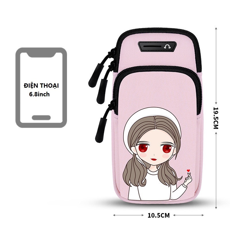 Túi Đeo Cánh Tay Đựng Điện Thoại Dễ Thương-Đai Đeo Đựng Điện Thoại Chạy Bộ, Tập Gym, Tập Thể Thao Cao Cấp