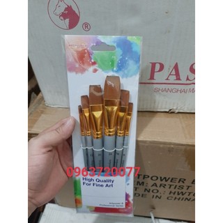 Bộ cọ bản vuông, đầu bằng vẽ hoa, lá