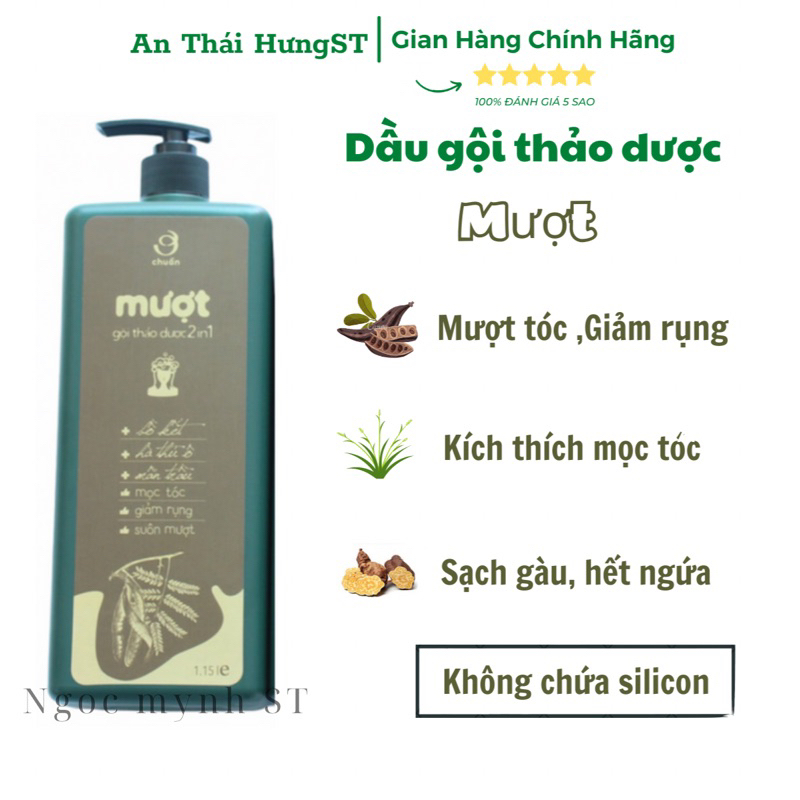 Dầu gội thảo dược Mượt 2in1 cỡ lớn 1,15l_Mượt tóc, giảm rụng, kích thích mọc tóc.
