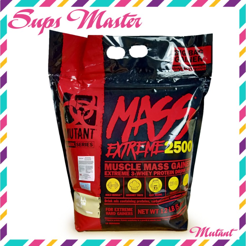 Mutant Mass XXXTreme 2500 12Lbs 5.45KG - Sữa tăng cân Mutant cho người gầy