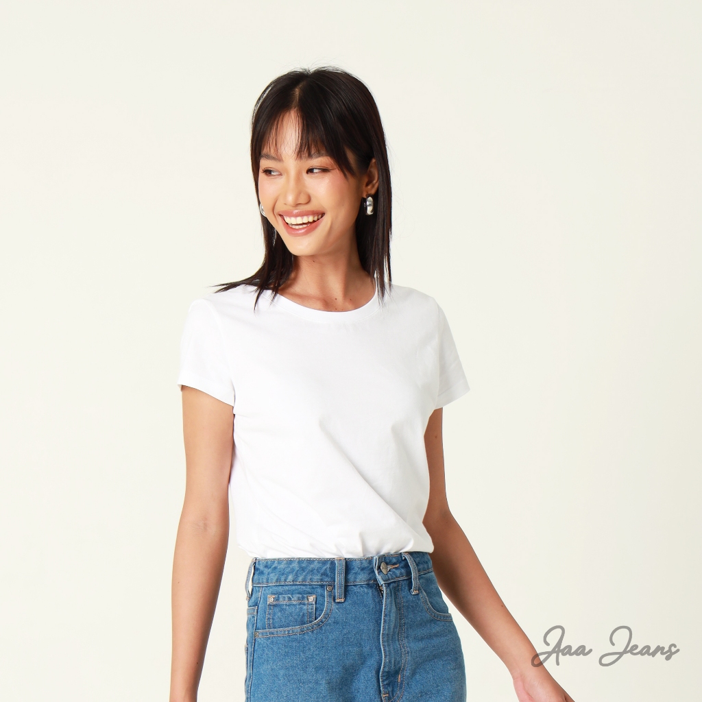 Áo Thun Nữ Cao Cấp Organic Cotton Regular Fit Aaa Jeans