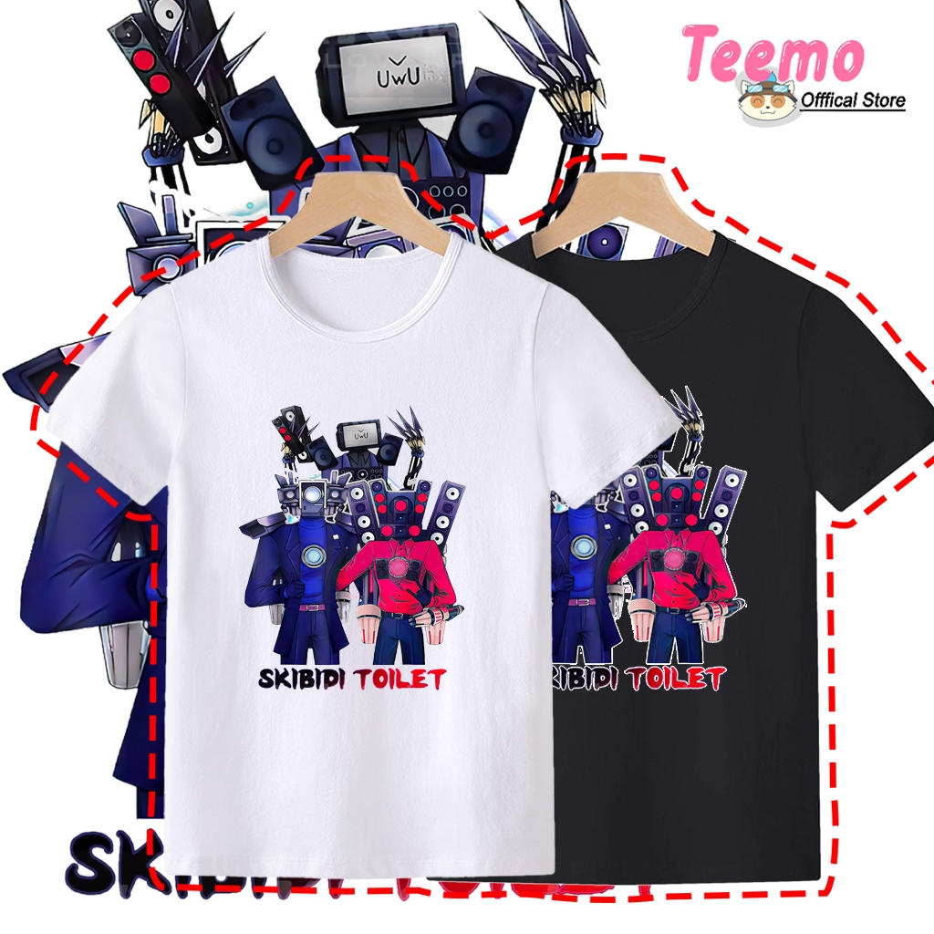 Áo Thun Trẻ Em Skibidi 3 Mẫu nhân vật dễ thương Vải mềm mịn thoáng mát cho bé