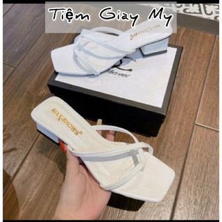 Giày dép nữ cao gót đế 3 phân sỏ ngón da mềm êm chân mã 19