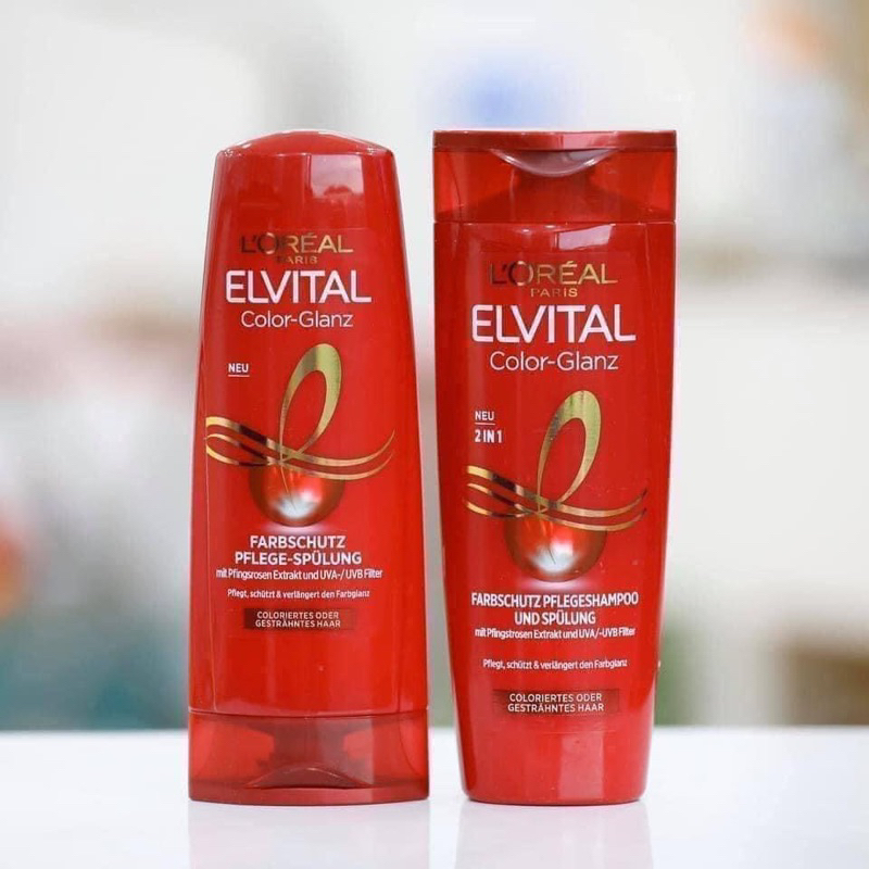 Hàng Đức Bộ dầu gội L'oreal đỏ Color Glanz dành cho TÓC NHUỘM
