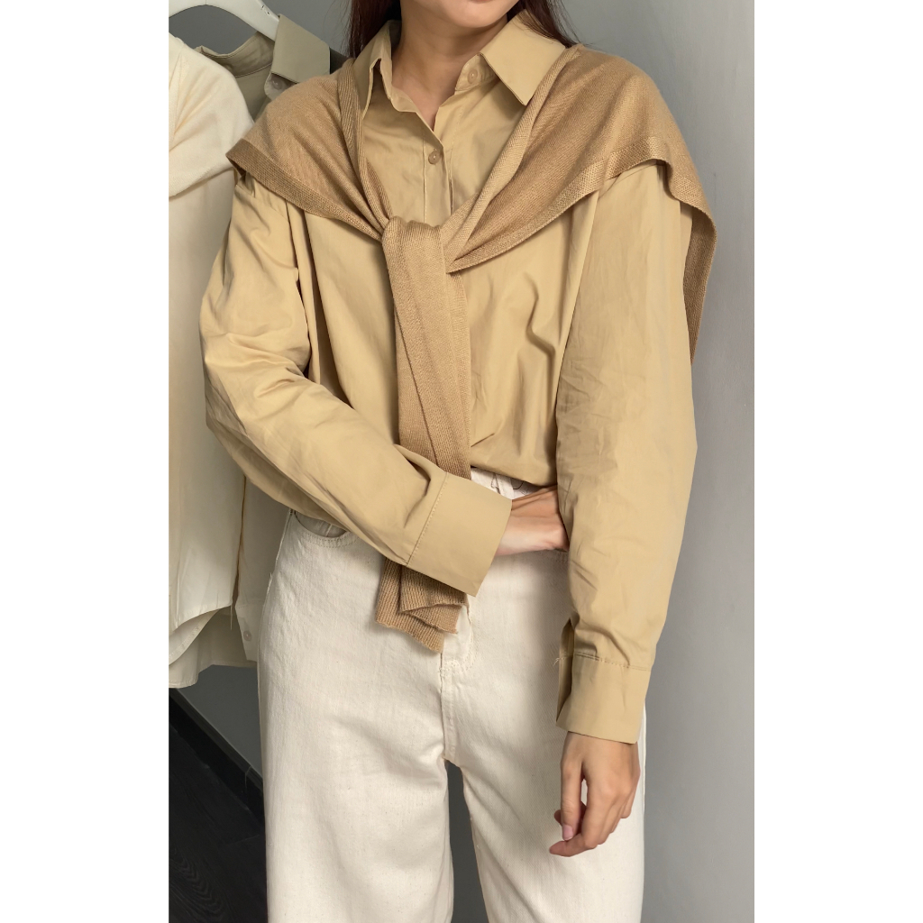 Áo sơ mi kèm khăn choàng thuỷ thủ vintage mùa thu - Nhakholiti - AV890