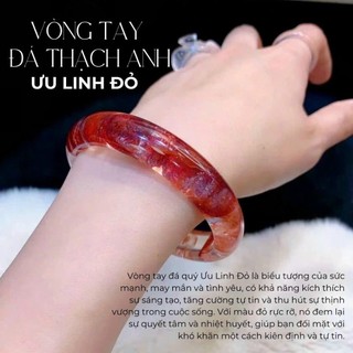 Hàng chuẩn Vòng bản đá ưu linh đỏ siêu đẹp Vip size 52-58mm - Vip chuẩn kiểm định