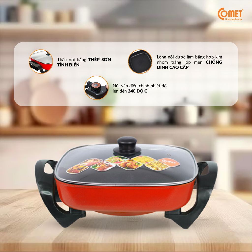 Chảo lẩu điện đa năng 5L COMET - CM7736