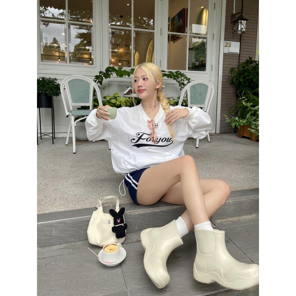 NONEAH - Áo sweater dù form boxy FORYOU