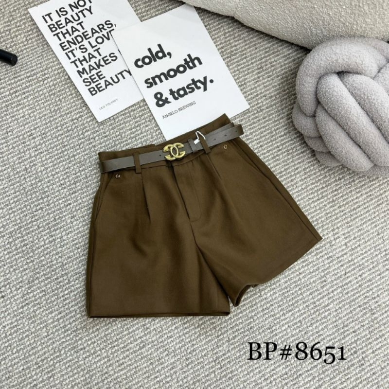 Quần sooc dạ kèm đai chữ x hàng QCL1