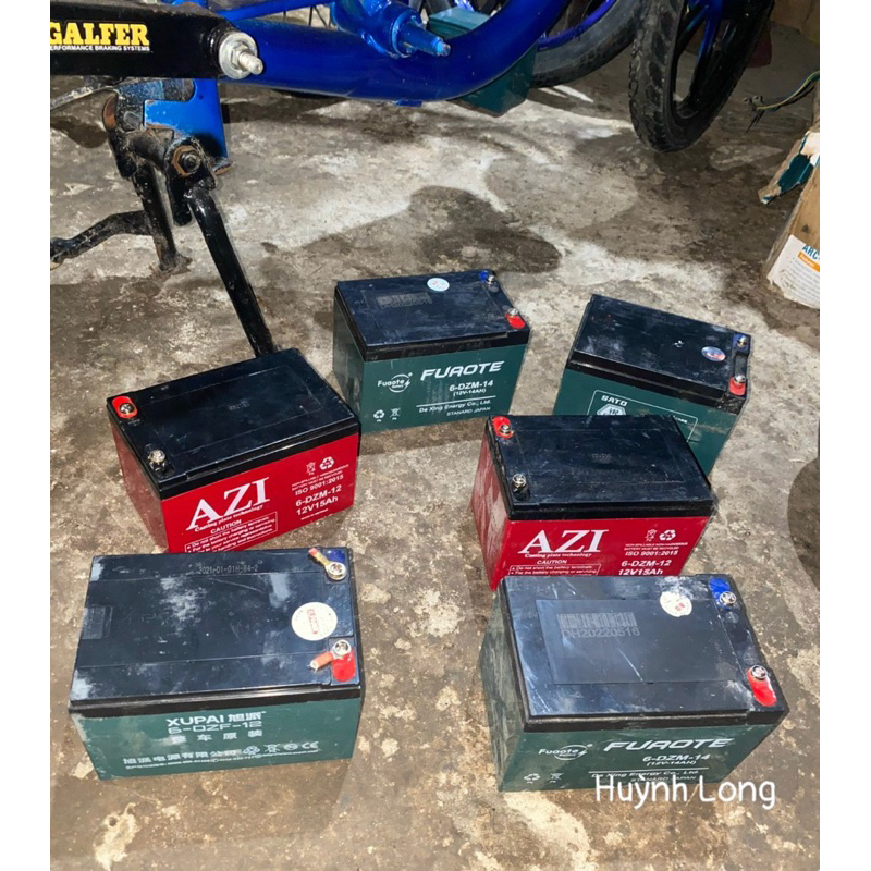Bình Cũ Xe Điện Đã Qua Máy Test Kiểm Tra Trên 12v