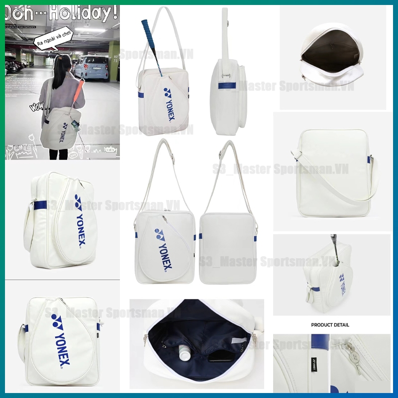 🏸Balo cầu lông chống nước YONEX_219/229 Badminton Bag 38*303*CMtúi đeo chéo, da bề mặt, có ngăn đựng giày riêng