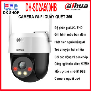 Camera ip wifi dahua dh-sd2a500hb-gn-aw-pv-s2 5mp 3k | dh-sd2a200hb-gn-aw-pv-s2 2mp fhd - xoay 360 độ - ngoài trời.