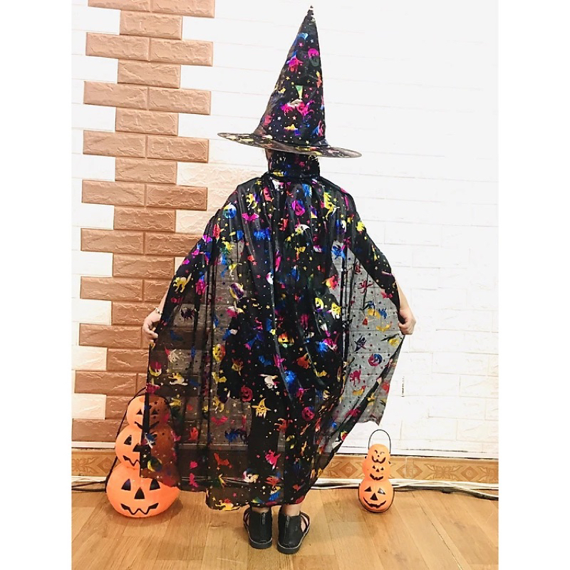 Váy phù thủy kèm mũ hoá trang HALLOWEEN OWEEN / choàng phù thủy chơi halloween hoá trang cosplay