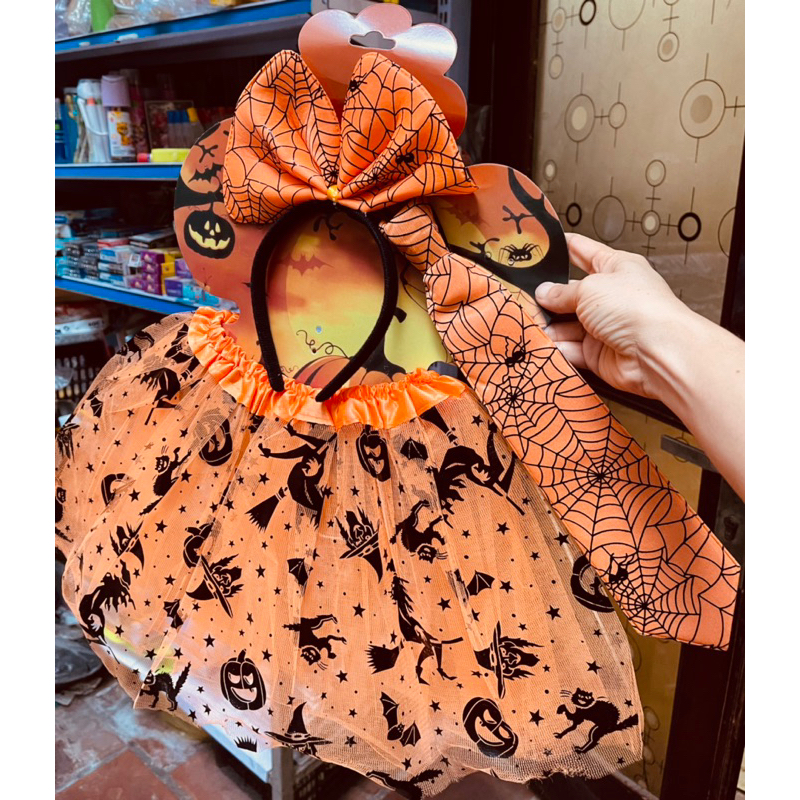 Váy phù thủy kèm mũ hoá trang HALLOWEEN OWEEN / choàng phù thủy chơi halloween hoá trang cosplay