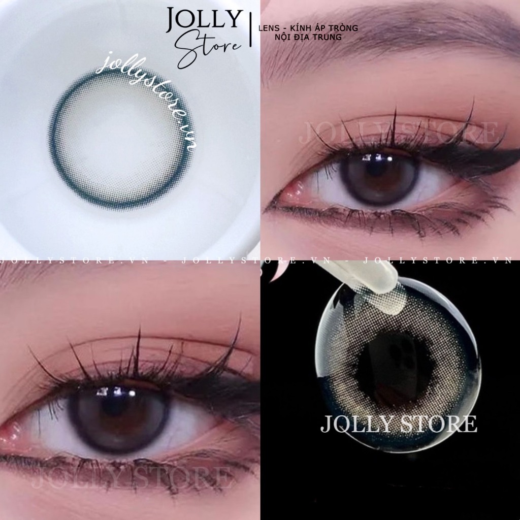 Kính áp tròng LUNA EYES 220 Gray Lens cận Jolly giãn vừa