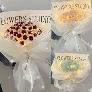 [BÓ TO] Nguyên liệu tự làm Bó Hoa Hồng Đẹp handmade diy Thêm Giấy Mếch