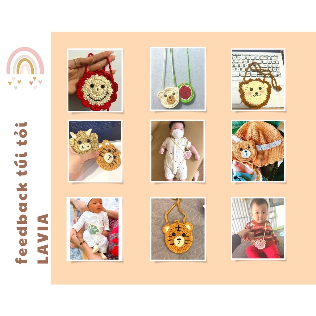 Túi đựng tỏi cho bé, túi đeo chéo đáng yêu cho bé sơ sinh