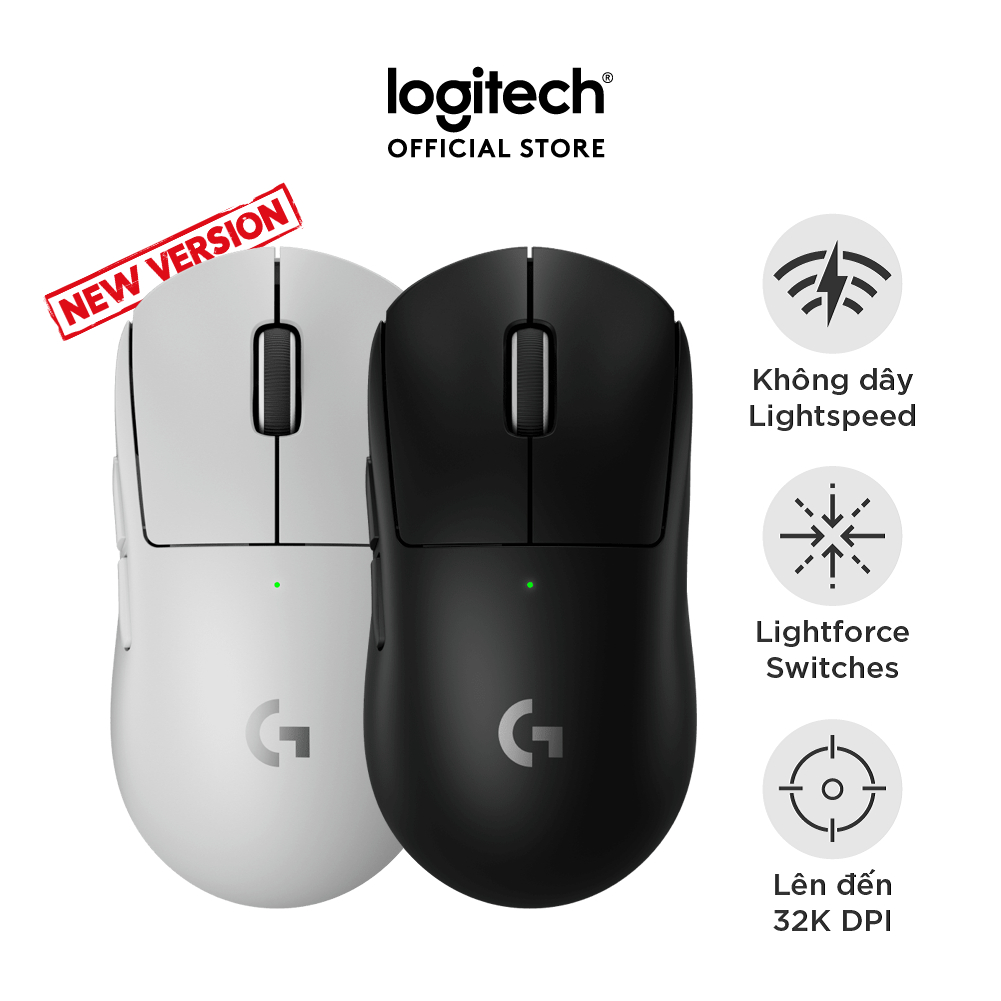 [Version 2] Chuột gaming Logitech G PRO X SUPERLIGHT 2 Lightspeed - Nhẹ 60g, Switch LightForce, DPI 32K
