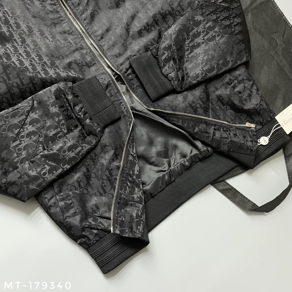 Áo Khoác Gió Đì 0 Vân chìm Tràn Thân_Áo Khoác Bomber Gió Hai Lớp Bo Côt Tàu