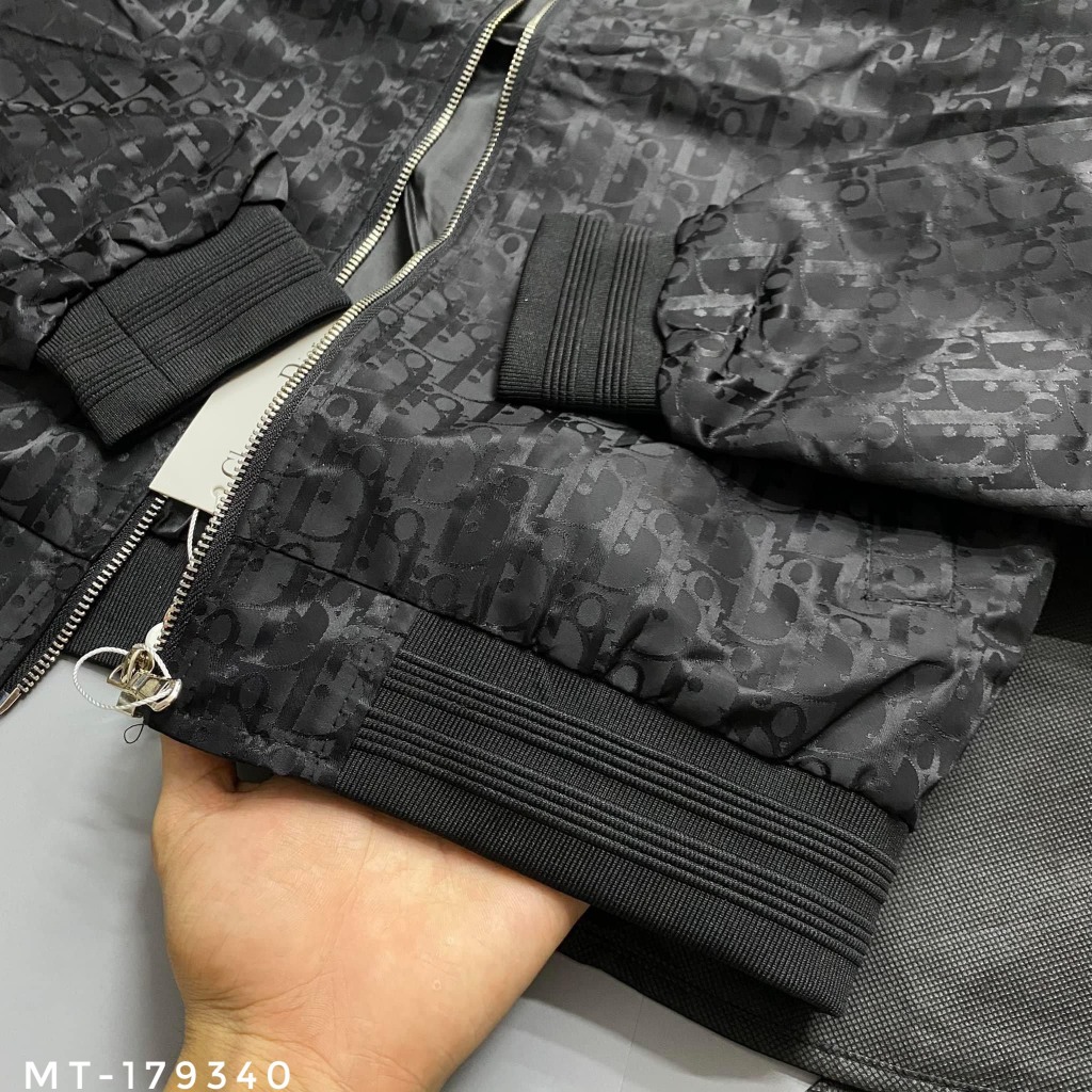 Áo Khoác Gió Đì 0 Vân chìm Tràn Thân_Áo Khoác Bomber Gió Hai Lớp Bo Côt Tàu