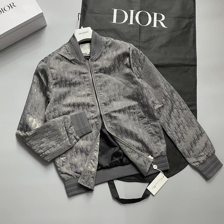 Áo Khoác Gió Đì 0 Vân chìm Tràn Thân_Áo Khoác Bomber Gió Hai Lớp Bo Côt Tàu