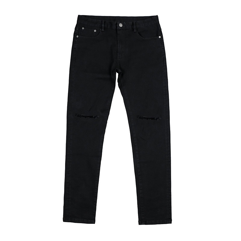 Quần Jeans đen trơn Cotton Chinh Hang | Black Skinny Jeans