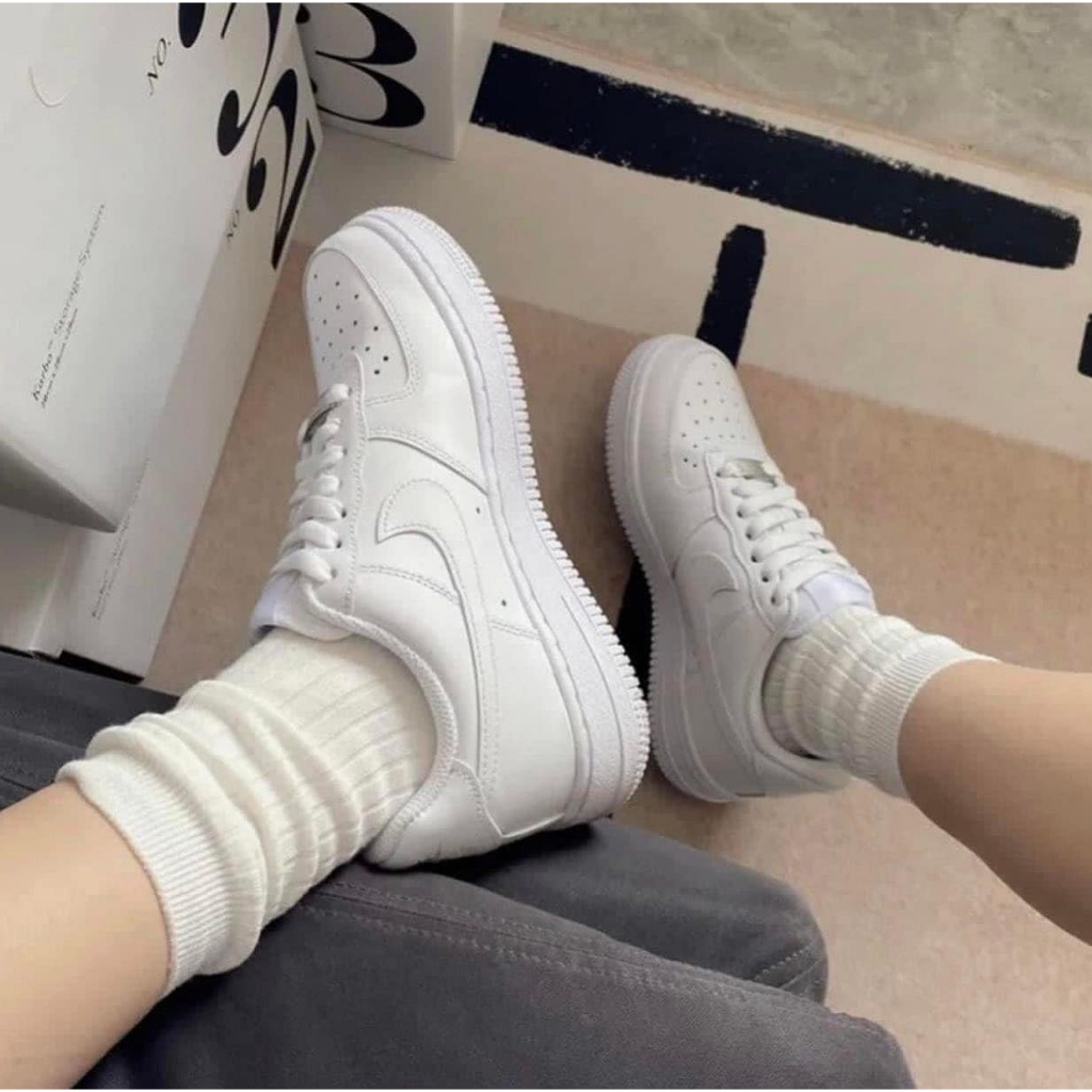 Giày _nike air force 1 trắng, giày sneaker hàng chuẩn cao cấp full size nam nữ
